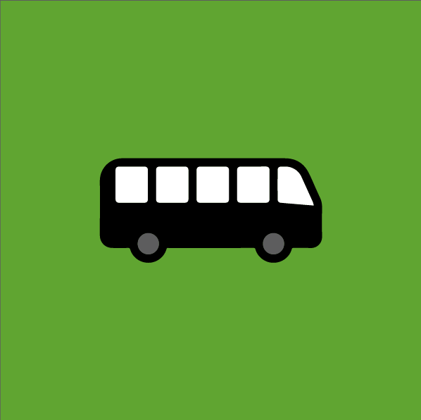 people travelling in a minibus