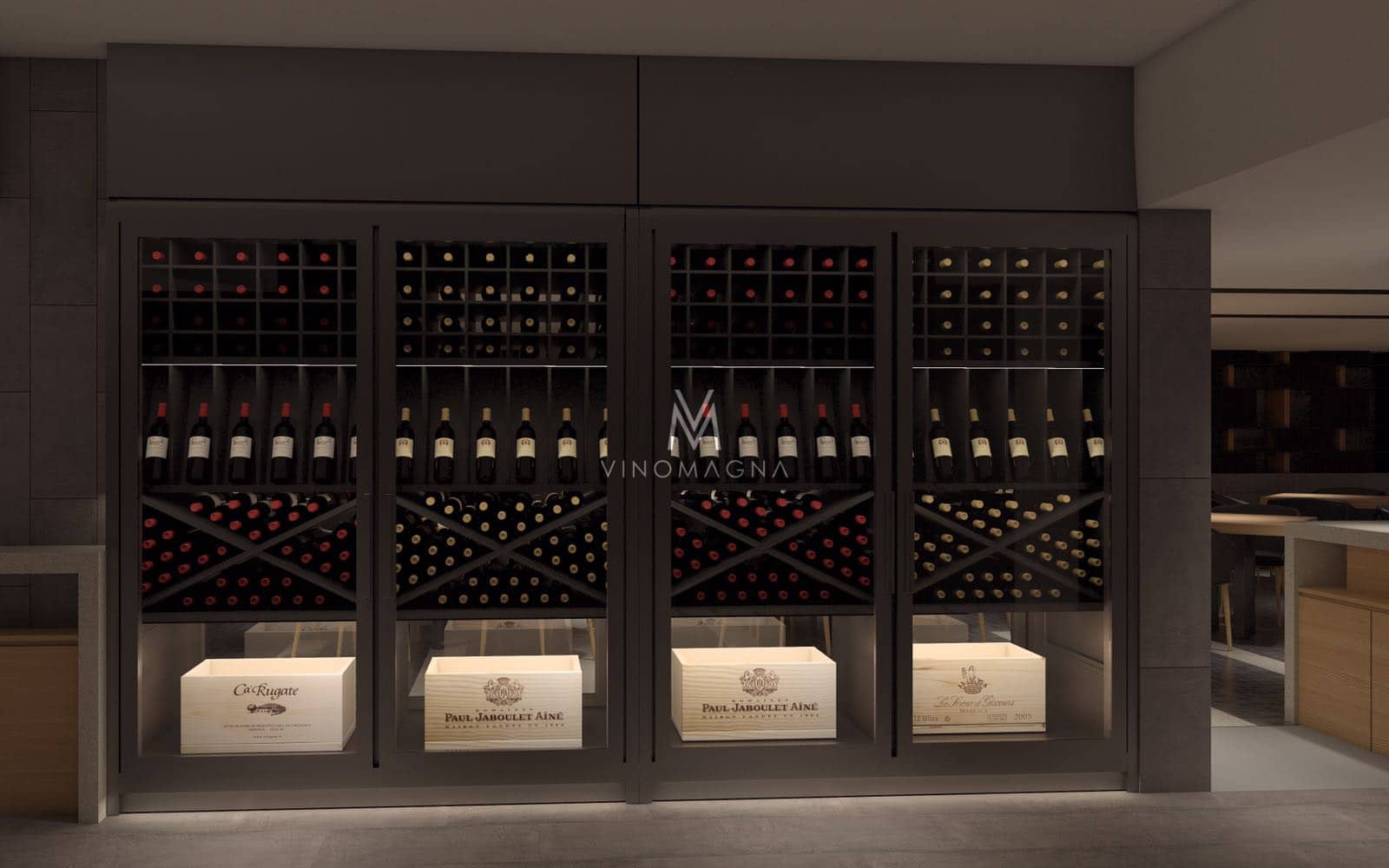 Vinomagna Custom restaurant wine display