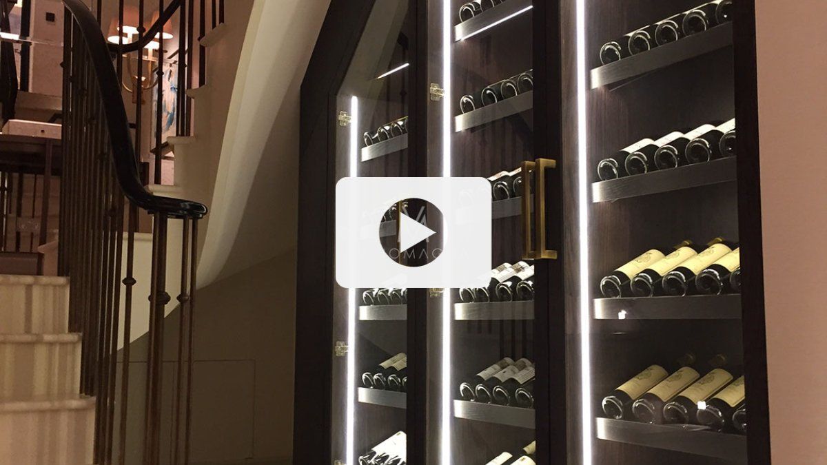 Custom Under Stairs Wine Display Video Custom Under Stairs Wine Display