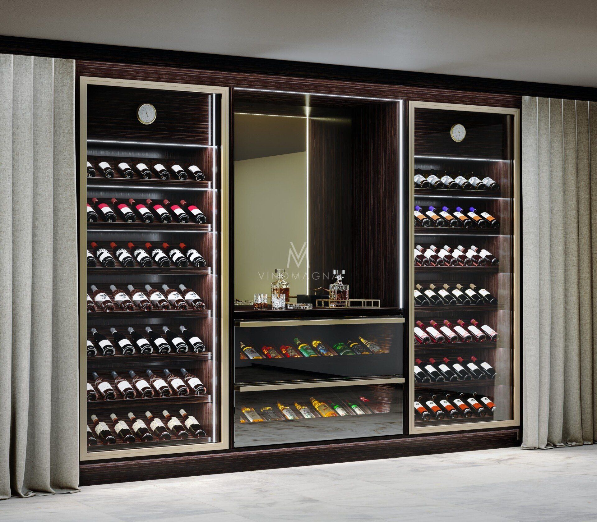 Wine Wall in Dining Room Feature Wall Vinomagna