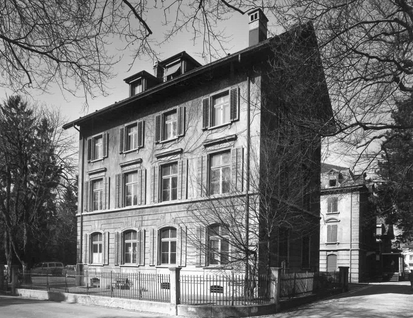 Schulhaus Museumsstrasse Ende 1960er, erbaut 1889, Freie Schule Winterthur