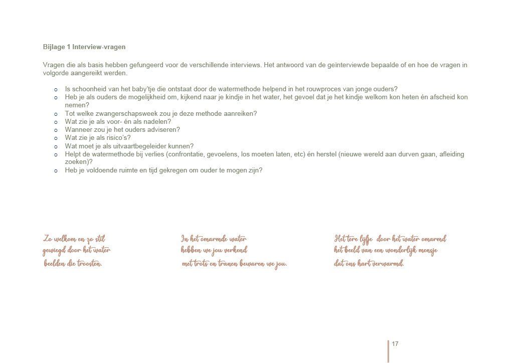 Mogelijkheden en uitleg watermethode.