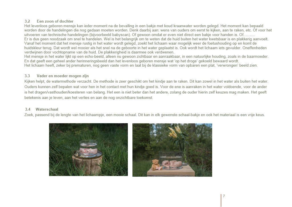 Uitleg werkstuk wateropbaring. 
