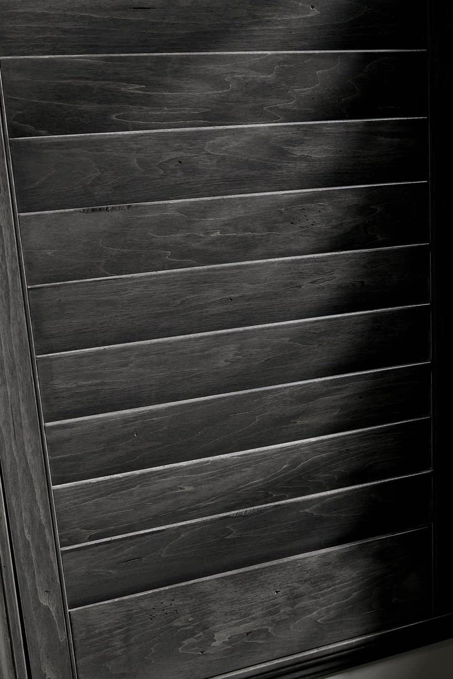 Black hardwood shutters