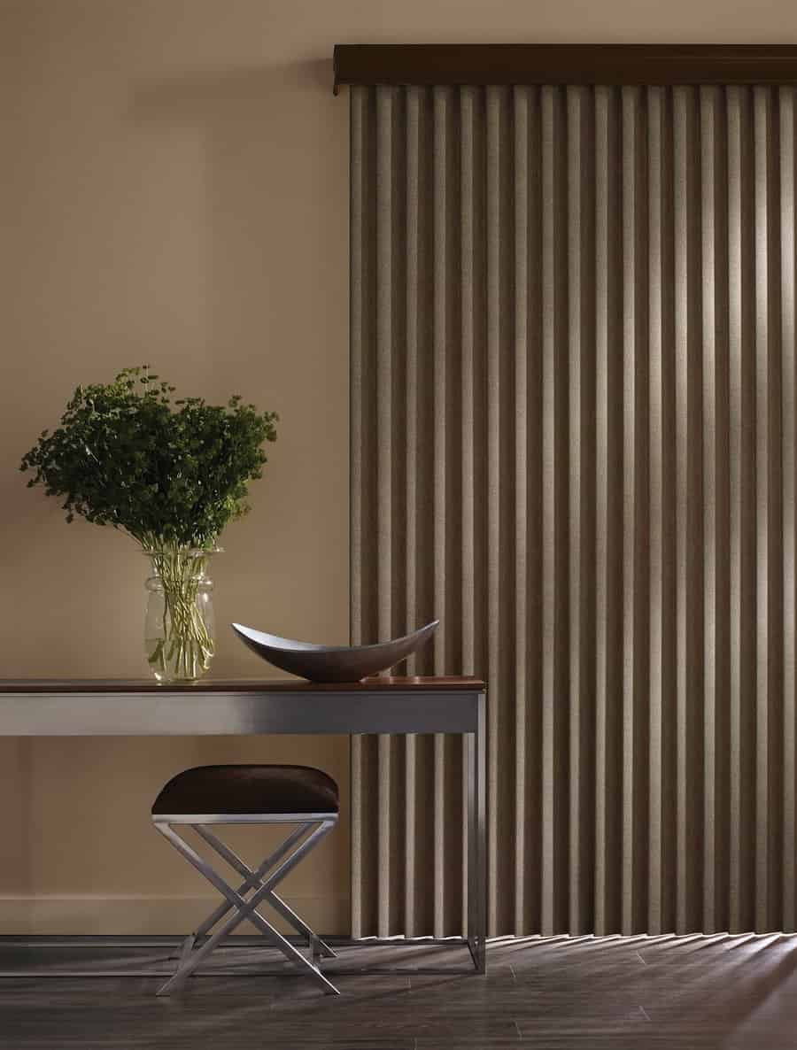 Home office in Enumclaw, WA with soft vertical blinds
