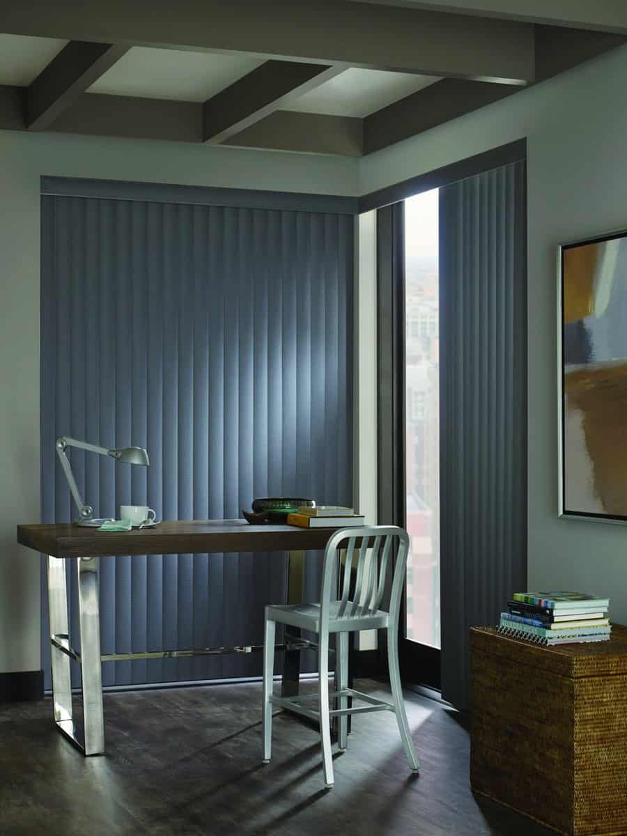 Home office in Burien, WA with Somner vertical blinds