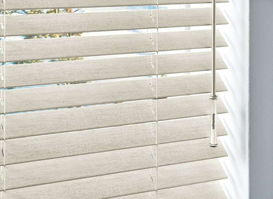 White Everwood alternative wood blinds