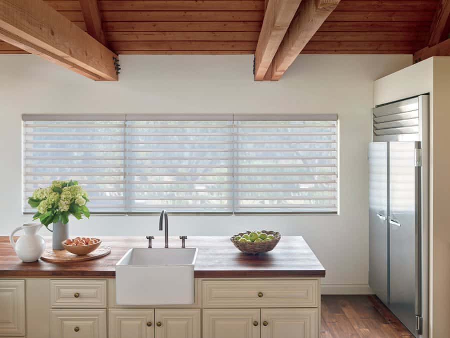 Kitchen in Black Diamond, WA with Silhouette shades installed