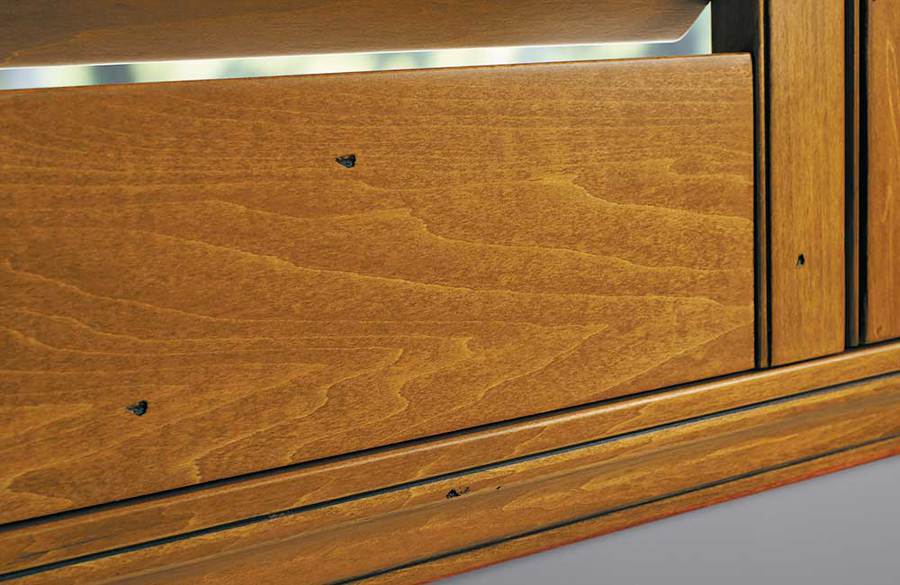 Worn look of the hardwood shutters.