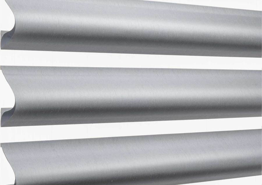 Up close look of the design of the pirouette window shade by Hunter Douglas