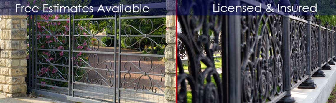 Metal gates and fences. The image says 
