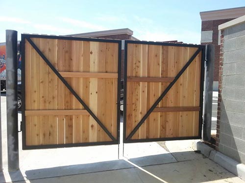 Wooden Fences — Brown Gate with Braces in Salem, VA