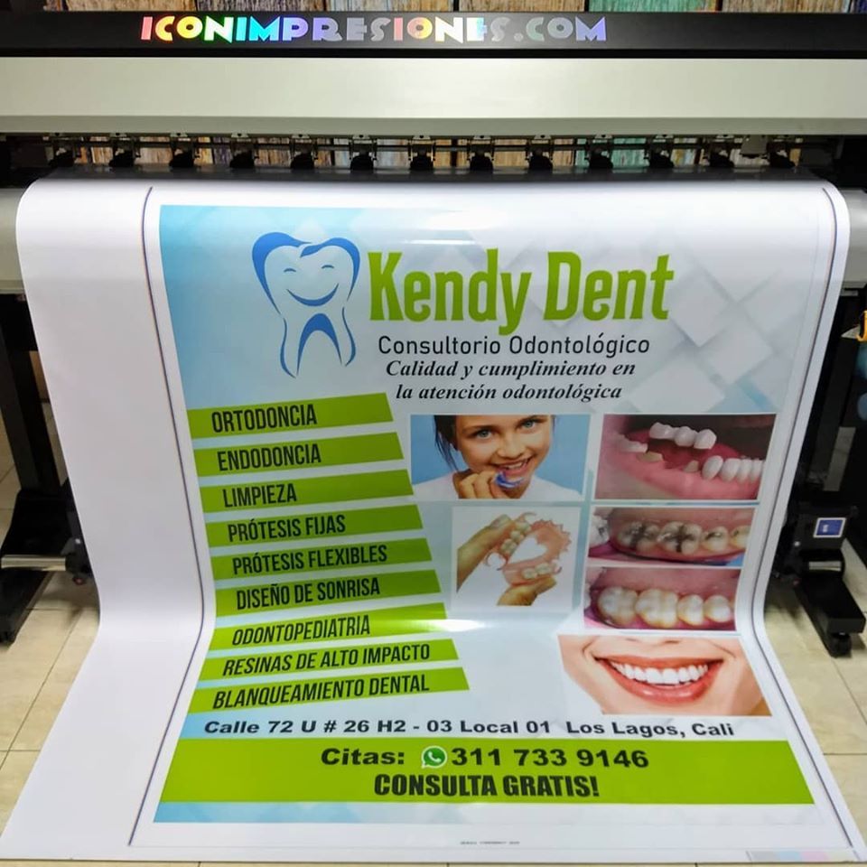 Impresión en lona banner brillante para pendon en consultorio odontológico 