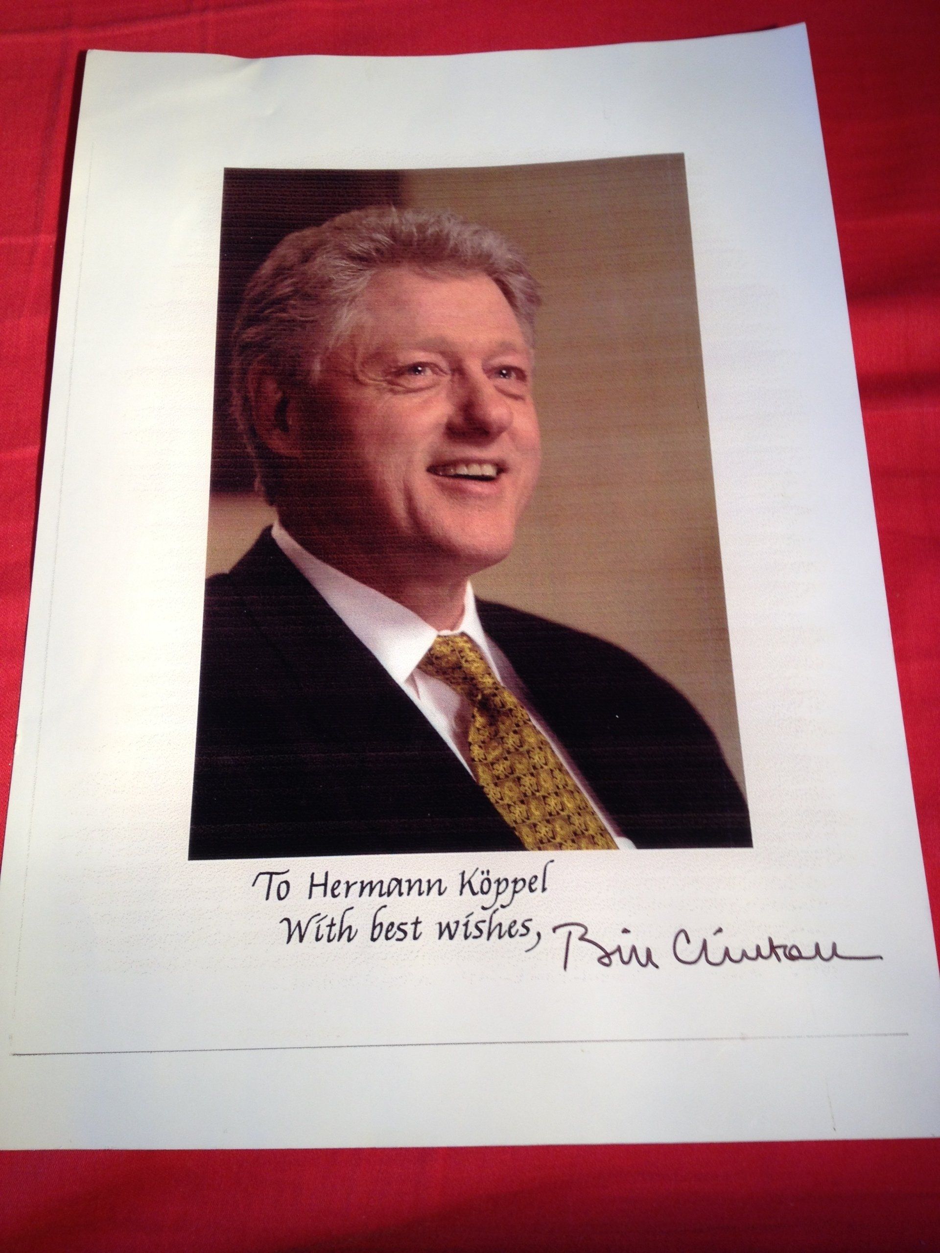 Treffen des Bill Clinton in Deutschland Clinton und der Bruder von JB Koeppl