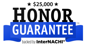$25,000 Honor Guarantee logo In Missouri. Black text 