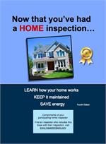 Home maintenance manual, with a house image and text about learning, maintaining, and saving energy.