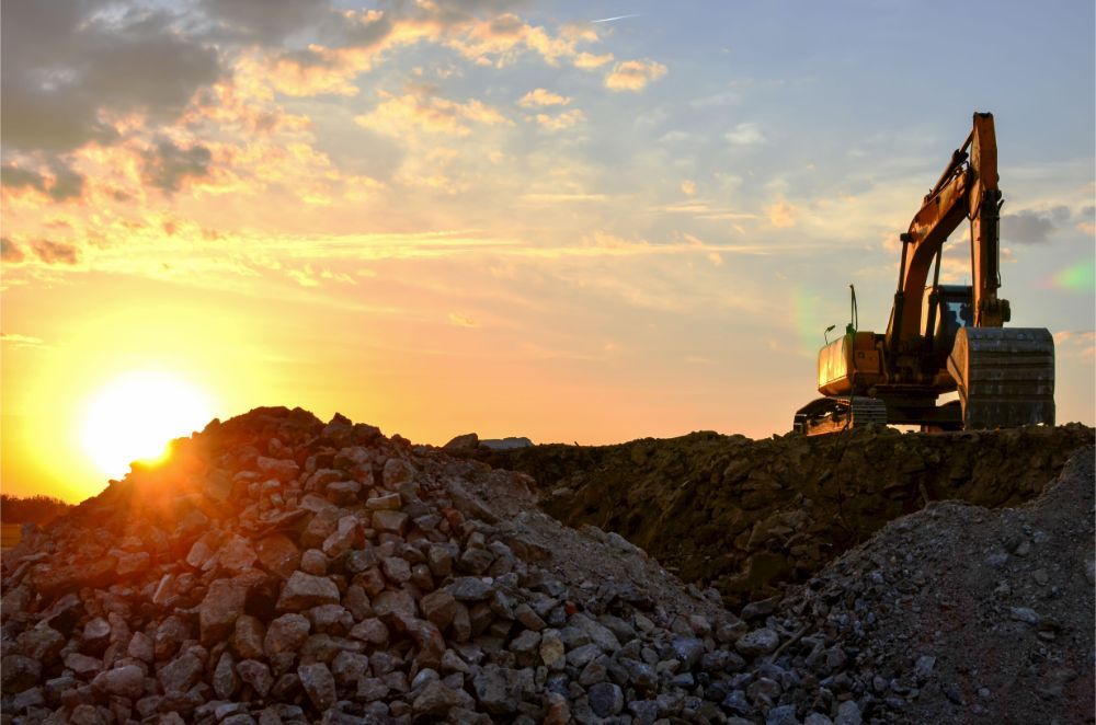 Detriti al tramonto