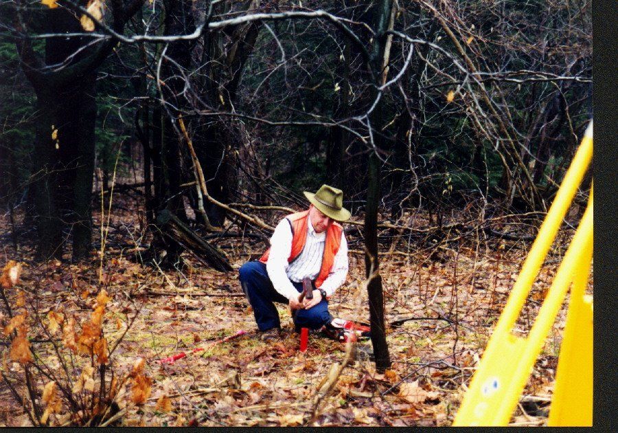 Marking Boundaries - Cox Surveying in Lewis Run, PA.