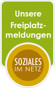 A sign that says unsere freiplatz-meldungen soziales im netz