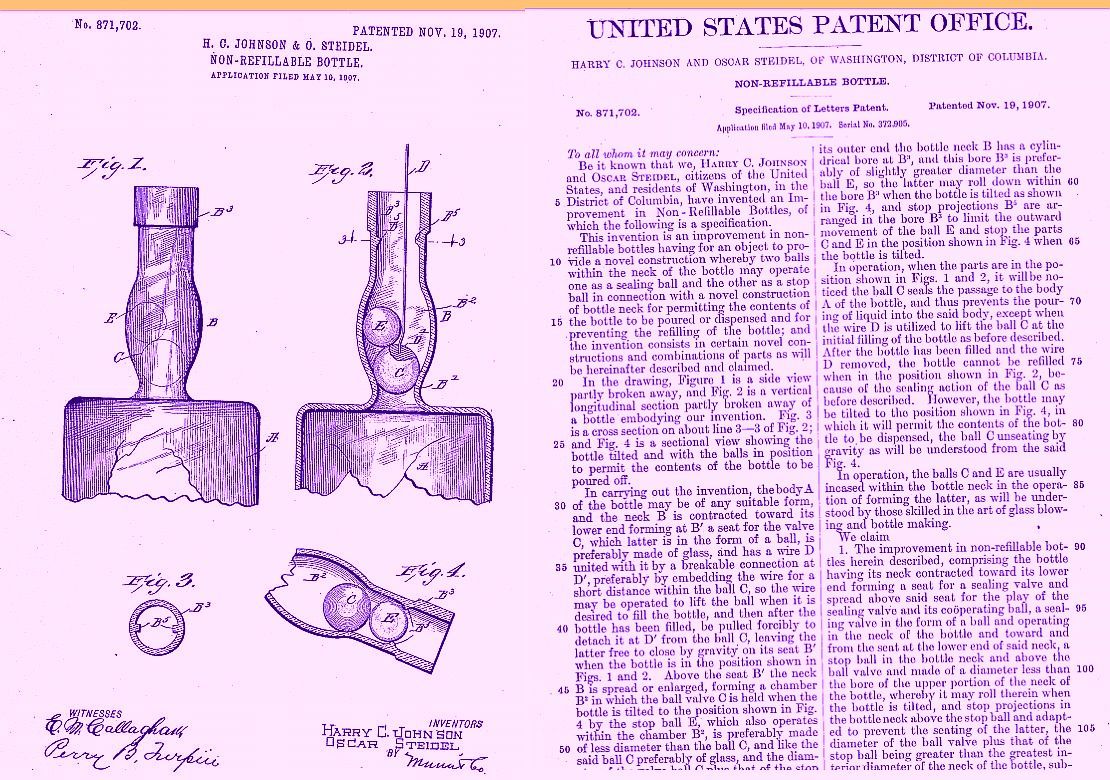 Patent document for a 