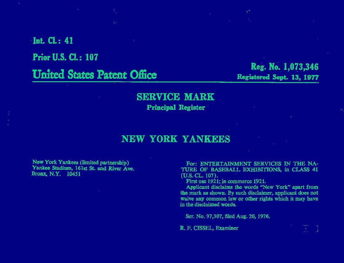 Service mark registration for 