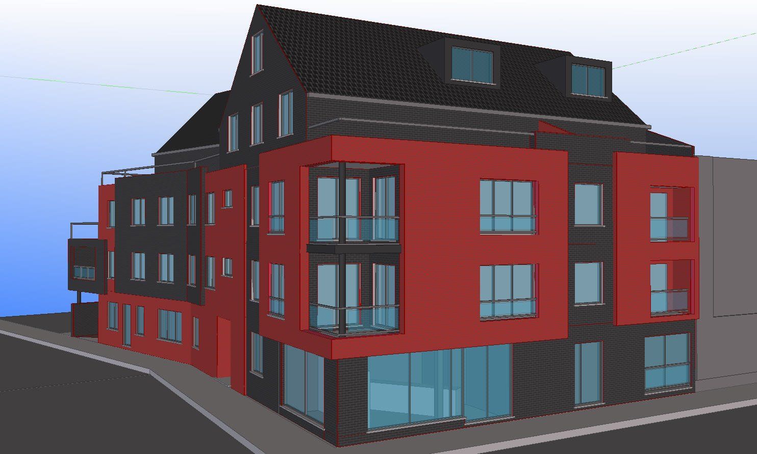 Architect nieuwbouw appartementen Koningshooikt - Architectengroep Janssens