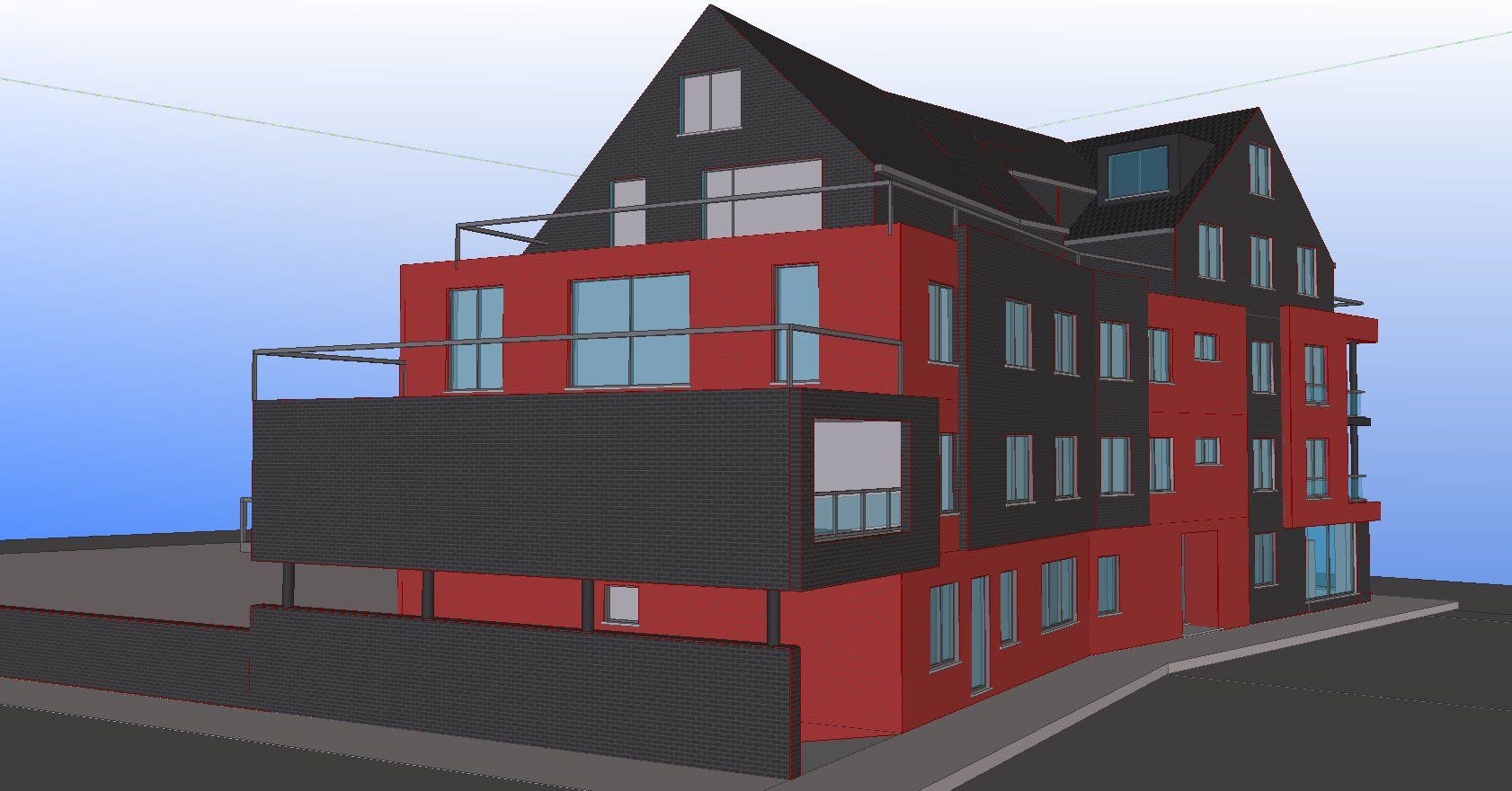 Architect nieuwbouw appartementen Koningshooikt - Architectengroep Janssens