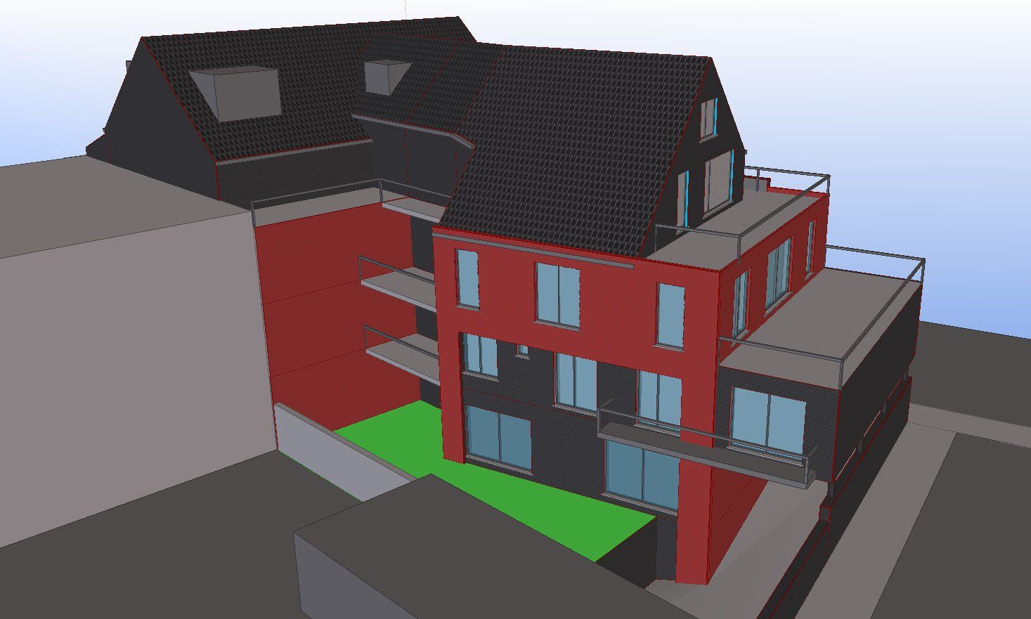 Architect nieuwbouw appartementen Koningshooikt - Architectengroep Janssens