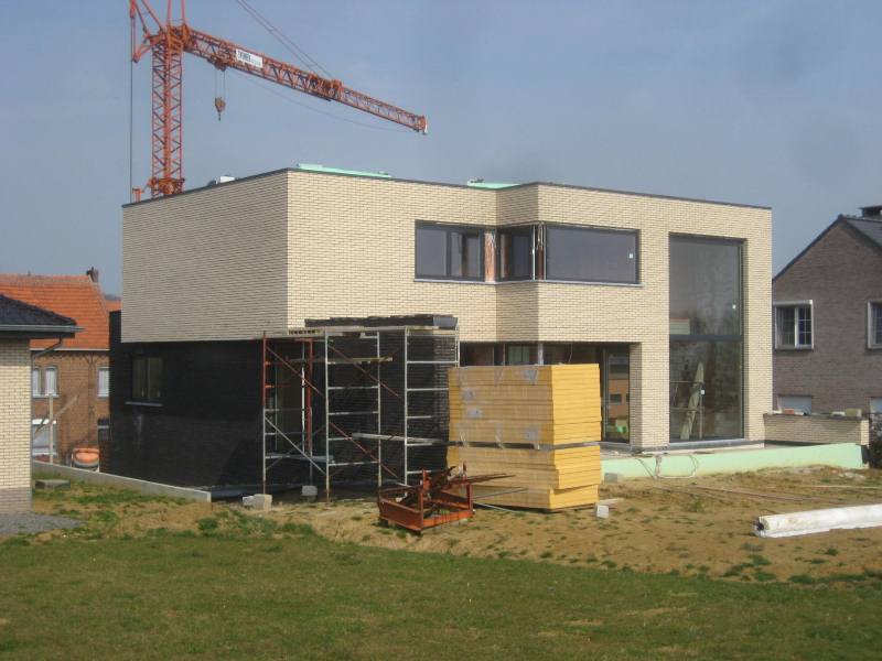 Moderne energiezuinige nieuwbouw in Assent Bekkevoort - werf3- Architectengroep Janssens