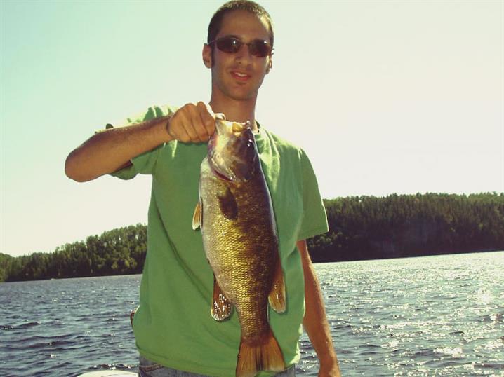 David with a big fish.