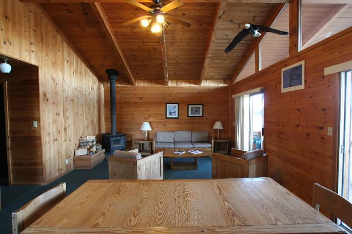 Photo of the family room in the cottage.