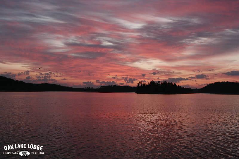 Scenic image of the waters of Oak Lake.
