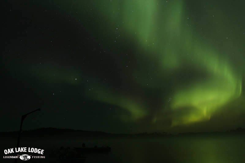 Northern lights at Oak Lake Lodge