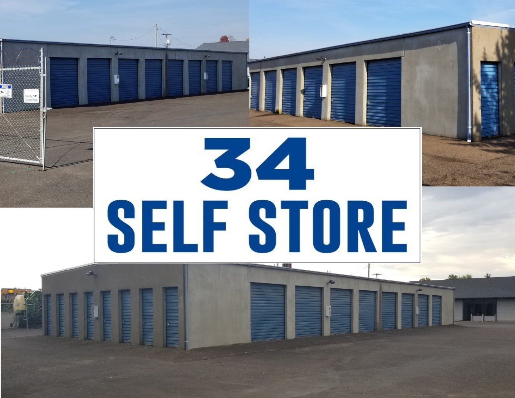 34 Self Store in Tangent Oregon, near Oregon State University –advertising graphic.