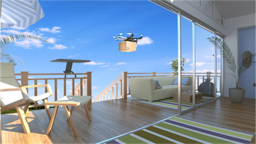 Approaching Drone Example Apartment