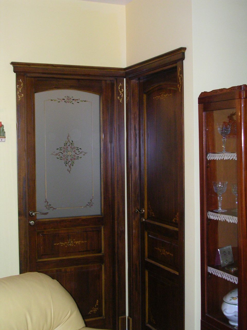 vetro temperato decorazione floreale