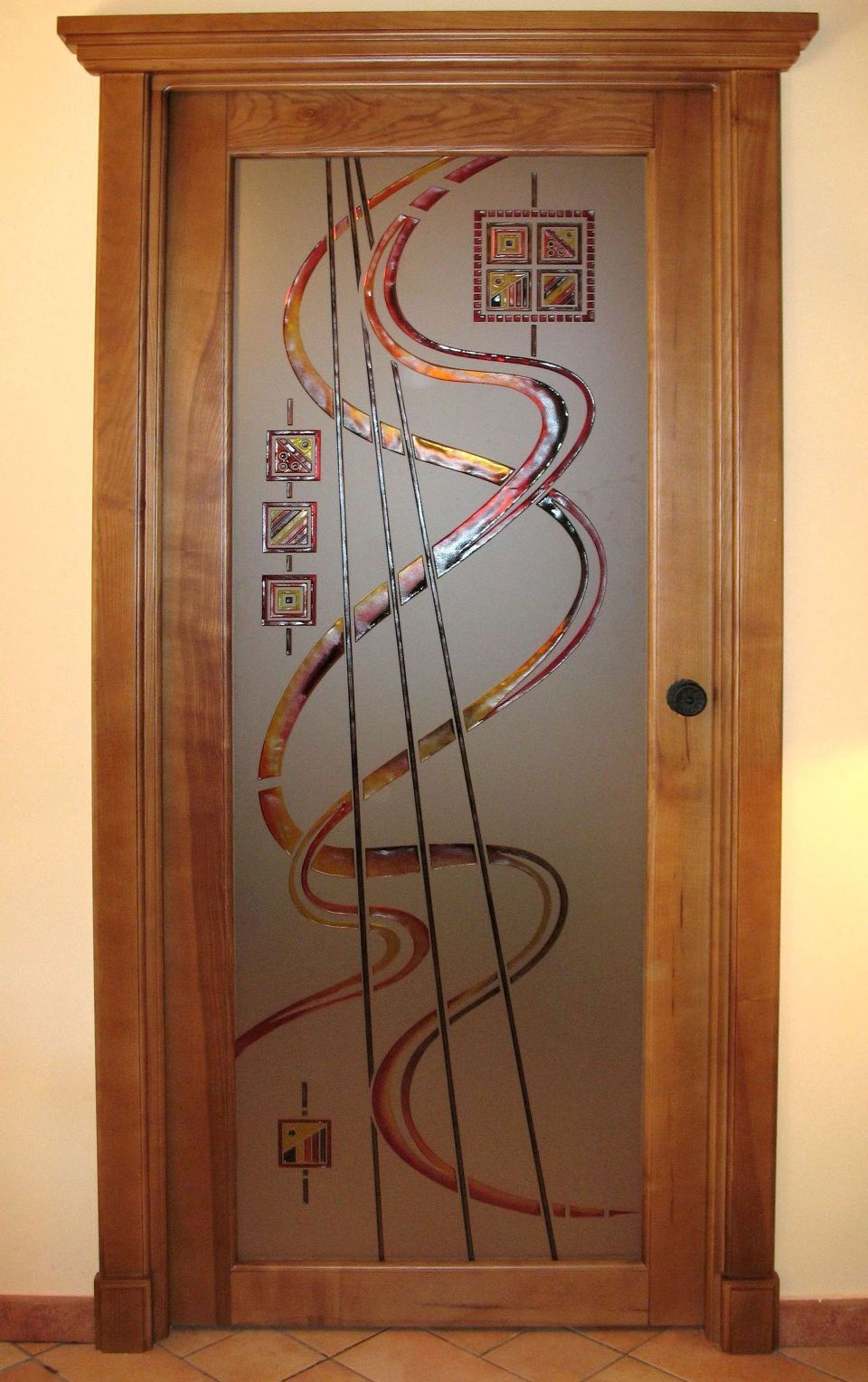 decorazione su vetro temperato