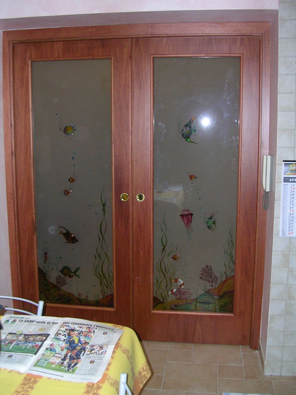 porta decorata a tema marino