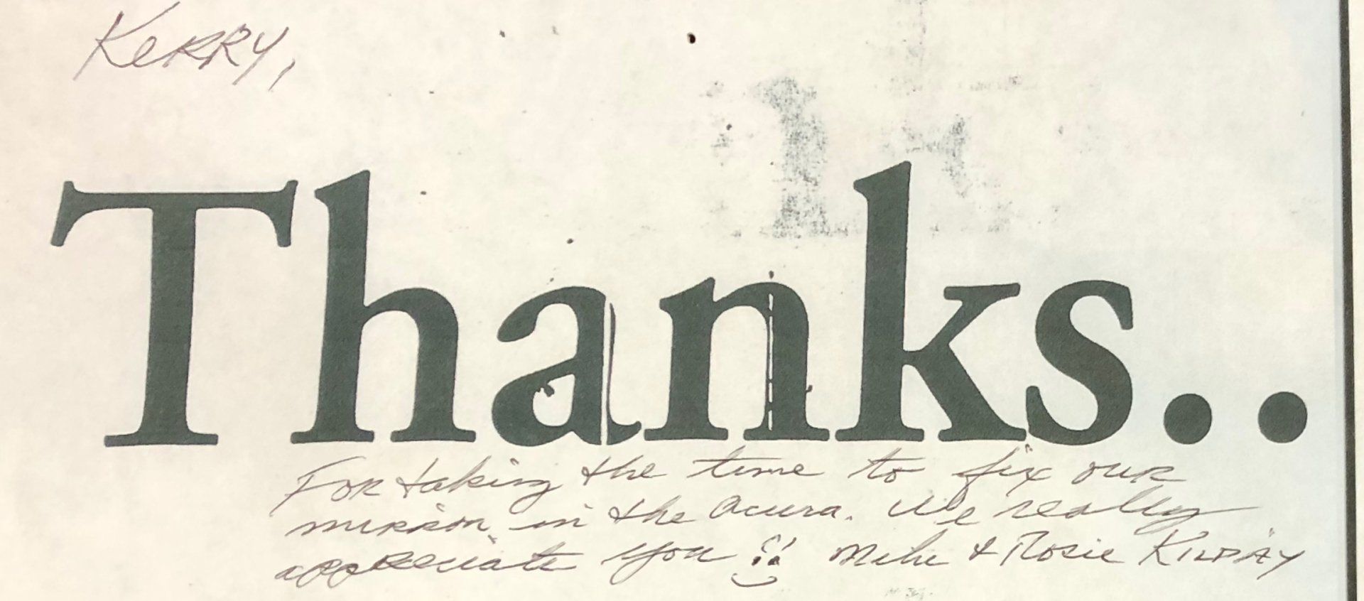 Huge Thanks Text — Oxford, OH — Stateline Auto Body