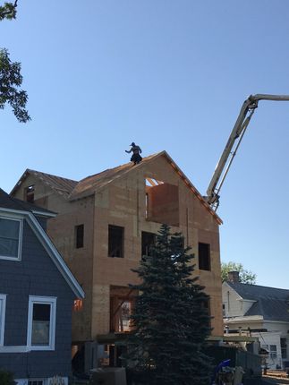 Facade of New Home Construction Project