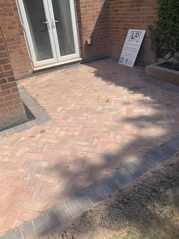 Block paved patio in Whitwick Coalville Leicestershire by LJD Paving