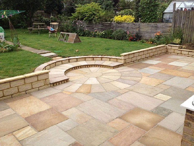 Beautiful natural stone patios by LJD Paving of Nottingham