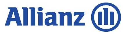 Il logo allianz è blu e bianco su sfondo bianco.