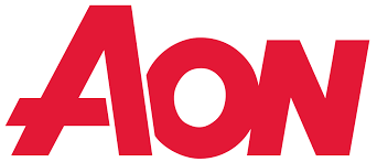 Un logo aon rosso su uno sfondo bianco
