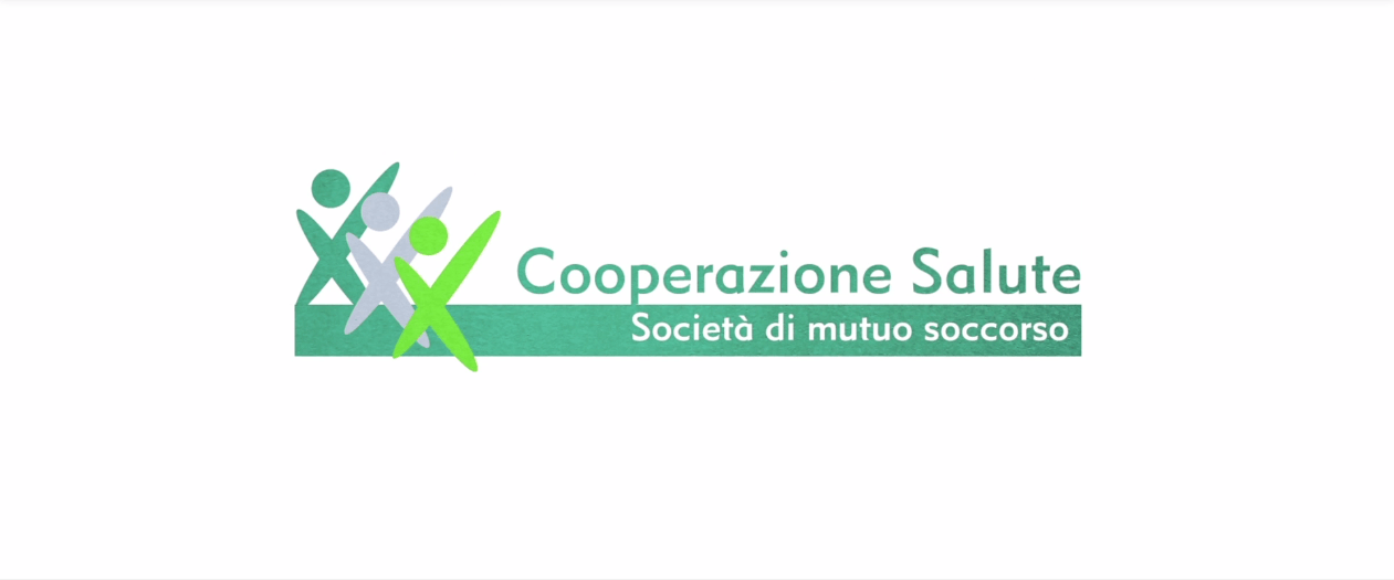 Un logo per cooperazione salute è mostrato su uno sfondo bianco