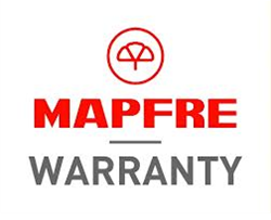 Un logo di garanzia Mapfre su sfondo bianco.