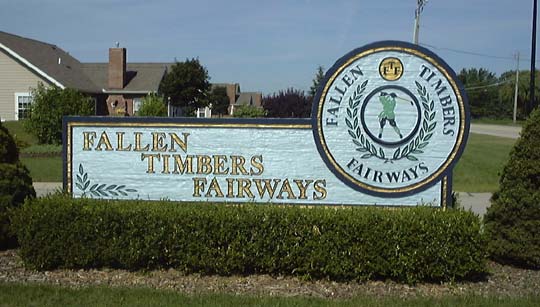 Fallen Timbers Fairways Sign - Bad Brush Design