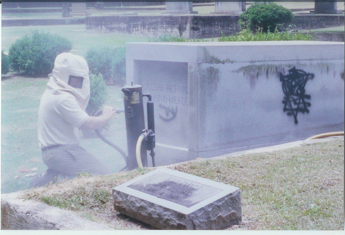 During Restoration — Columbus, GA — Columbus Monument Company