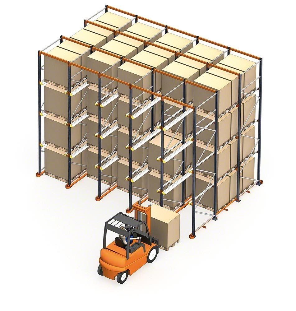 Warehouse Space Partition — 3D Rendered Drive-In Pallet Rack in Grand Prairie, TX