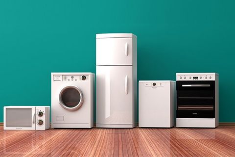 Set of Home Appliances on a Wooden Floor — Lake Worth, FL — Maurice Appliance Service Set of Home Appliances on a Wooden Floor — Lake Worth, FL — Maurice Appliance Service